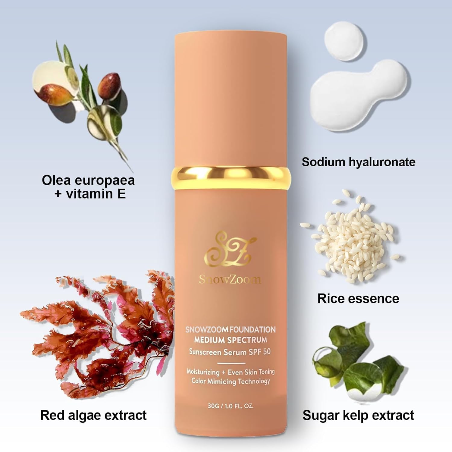 4 in 1 Foundation Liquid,Color Changing Foundation,Medium Spectrum Full Coverage Concealer with Spf 50+,Longwearing and Waterproof